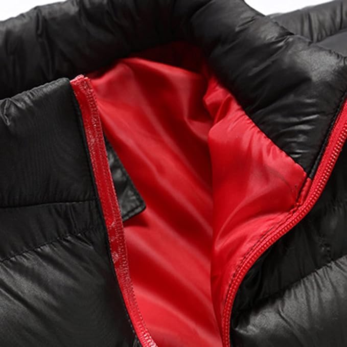 Quilted Jacket for Men Lightweight Full Zip Winter Jacket Insulated Puffer Jackets Warm Windproof Down Jackets