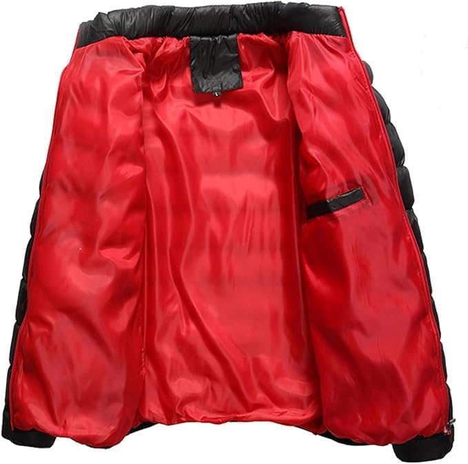 Quilted Jacket for Men Lightweight Full Zip Winter Jacket Insulated Puffer Jackets Warm Windproof Down Jackets