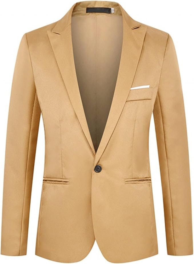 2024 Mens Suit Jackets Slim Fit One Button Solid Tuxedo Jacket Business Sport Coats Wedding Party Homecoming Suits for Men
