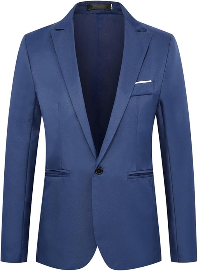 2024 Mens Suit Jackets Slim Fit One Button Solid Tuxedo Jacket Business Sport Coats Wedding Party Homecoming Suits for Men