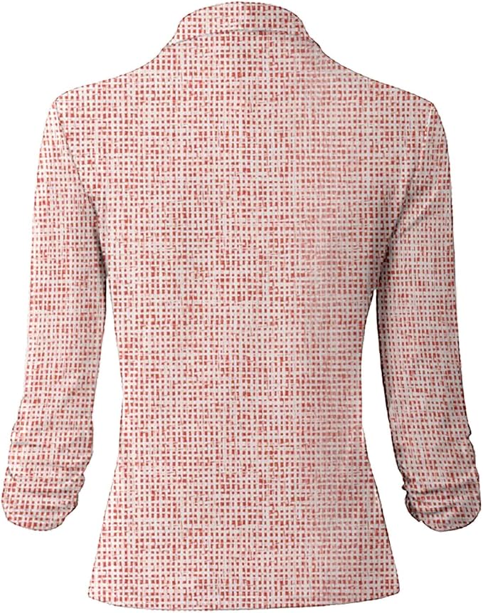 2023 Casual Blazer Jacket for Women Trendy Long Sleeve Open Front Work Office Blazers Lapel Button Business Jacket Coats