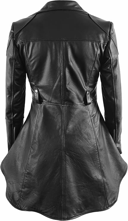Women Leather Peplum Jacket Real Lambskin Leather Biker Motorcycle Jacket & Coats For Women