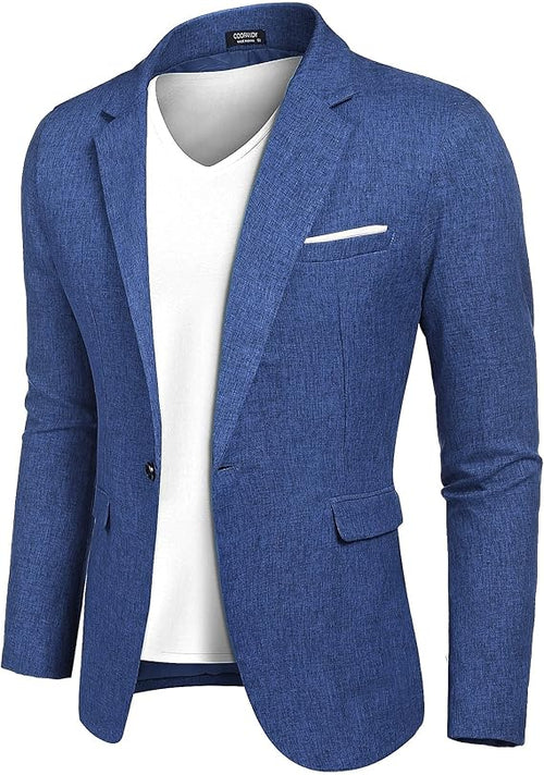 COOFANDY Men's Casual Blazer Slim Fit Sport Coats One Button Suit Jacket Lightweight Sports Jacket